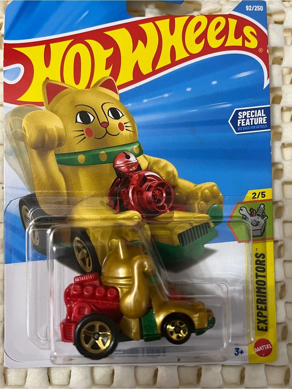 Hot Wheels Feline Lucky Gold Experimotors 92/250 2/5 Moving Arm 2026